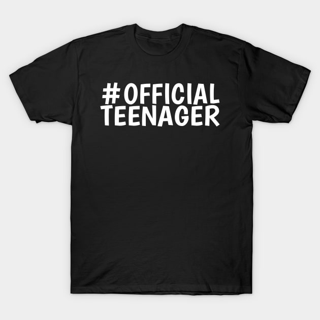 Hashtag Official Teenager Gift 13 Year Old T-Shirt by aneisha